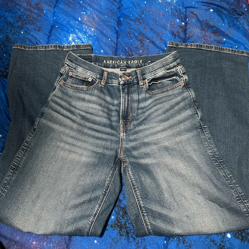 American Eagle Outfitters Curvy Super High-Rise Baggy Straight Denim Pants 🚚💨